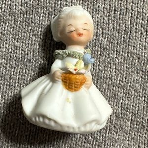 Vintage miniature bisque Flower of the Month figurine
